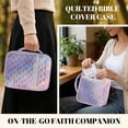 thumbnail image 4 of TSOVTHRID Purple Pink Marble Print Bible Case for Christian, Bible Carrying Case Quilted Sturdy, Portable Bibles Bags for Women Men Daily Use, 10.6 x 8.3 x 2.2 Inch, 4 of 7