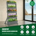 thumbnail image 4 of MOPHOTO 5-Tier Gray Vertical Wooden Raised Garden Bed,Garden Planters Freestanding Wood Plant Stand Flower Rack Wooden Planter Box for Plants Herbs Flowers Vegetables Outdoor Indoor Gardening, 4 of 8