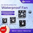 thumbnail image 2 of Waterproof Cooling Fan Series - DC 12V Dual Ball Bearings - Dustproof and Moisture-Resistant - Sizes 80x25mm, 120x25mm, 120x38mm 140mmX25mm, 2 of 5