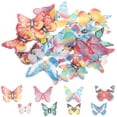 thumbnail image 1 of 40pcs Mixed Edible Glutinous Wafer Rice Paper Cake Cupcake Toppers Cake Decorations Cake Tools for Birthday Wedding (Mixed Style), 1 of 8