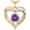 Purple, variant on NICKSUN Christmas Gifts for Women Rose Gold Plated Heart Birthstone Necklaces for Women, Ideal Anniversary or Birthday Jewelry Gifts for Wife Girlfriend Her