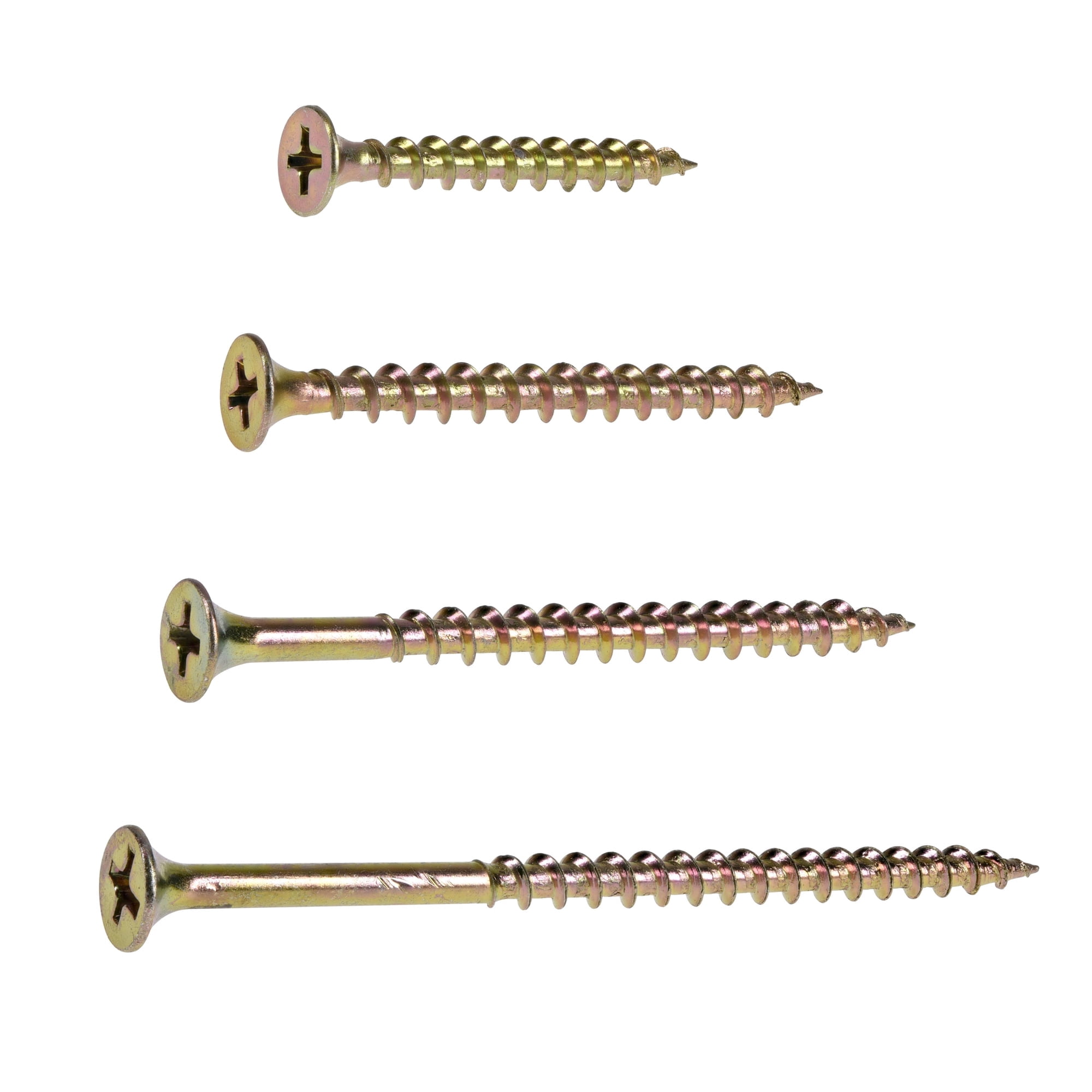 Fas-n-Tite Interior Wood Construction Screws, 4 Size Variety, Steel, Zinc Finish, 465 pack
