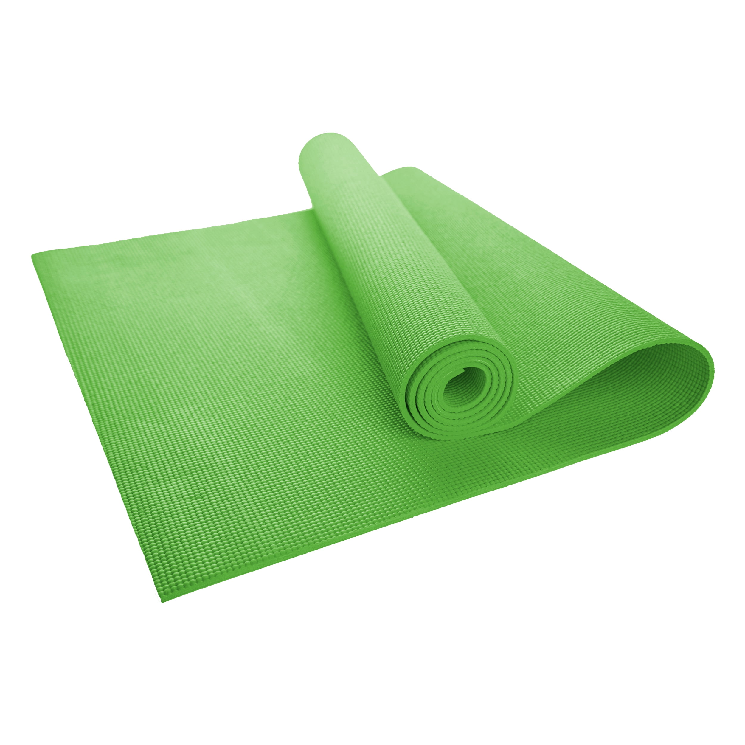 Hello Fit Kids Short Yoga Mat, Non-Toxic Bulk Exercise Mats, Non-Slip, 10 Pack, Green