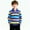 Dark Blue, variant on Boys School Uniform Polo Shirt Unisex Spring Summer Stripe Cute Bear Print Casual Sports Classic Fit Long Sleeve Top Orange 7-8 Years