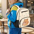 thumbnail image 2 of Uorisanigo Bear Dessert Kids Backpack for Ages 6-8 Preschool, Breathable Large Capacity Rucksack with Padded Shoulder Straps, Perfect for Daily School Use, 2 of 7