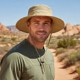 thumbnail image 3 of Sun Hats for Men & Women - UPF 50+ Wide Brim Bucket Hat, Breathable Fishing & Safari Hat with Neck Flap for Summer UV Protection, 3 of 6