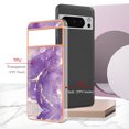thumbnail image 6 of Feishell Marble Texture Design for Google Pixel 8 Pro Case Support Wireless Charging Slim Glossy Shockproof Anti-Scratch Soft & Flexible Protective Phone Case for Women Girls,B, 6 of 6