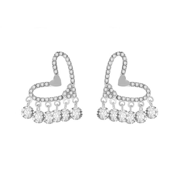 Pendientes de vacaciones con colgante brillante para mujeres | Bisutería de Navidad única | Pendientes de gota de metal brillante | Accesorio festivo elegante | 1 Par | Regalo para ella | Ropa de