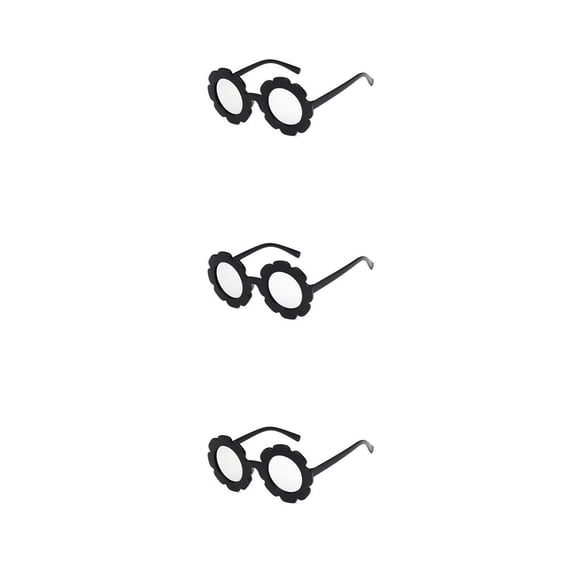 Qarigey Gafas para niños Gafas de girasol Adorables Accesorios de ropa de moda Estilo para protección de ojos Negro Blanco Plata Type1 NO1