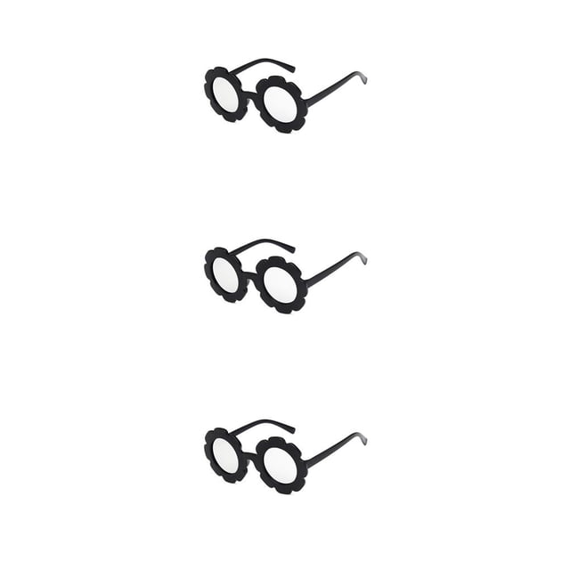 Qarigey Gafas para niños Gafas de girasol Adorables Accesorios de ropa de moda Estilo para protección de ojos Negro Blanco Plata Type1 NO1