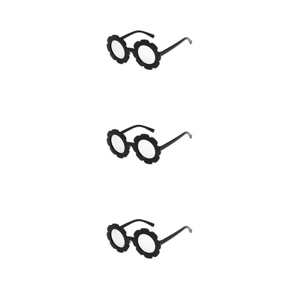 Qarigey Gafas para niños Gafas de girasol Adorables Accesorios de ropa de moda Estilo para protección de ojos Negro Blanco Plata Type1 NO1