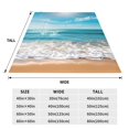 thumbnail image 3 of Balery Sunny Ocean Waves Manta de Felpa Suave y Acogedora – Cobija de Franela Aterciopelada para Cama, Lavable y Cálida para Sofá, Mascotas, Transpirable-40"x30", 3 of 7