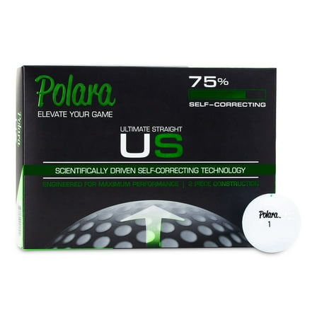 Polara Ultimate Straight Self Correcting 2 Piece Golf Balls (1 Dozen)