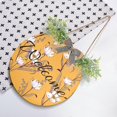 thumbnail image 4 of Vintage Flower Floral Leaves Yeallow Welcome Sign for Front Door, Round Sign Hanging Welcome Sign Welcome Wreath for Farmhouse Porch Door Home Decor, 4 of 7
