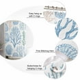 thumbnail image 5 of Shower Curtain Bathroom Set Nautical Blue Coral Starfish Shell Waterproof Fabric Shower Curtains with Grommets&Hooks Summer Ocean Animal Privacy Bath Curtain for Bathtub 36x72in, 5 of 7