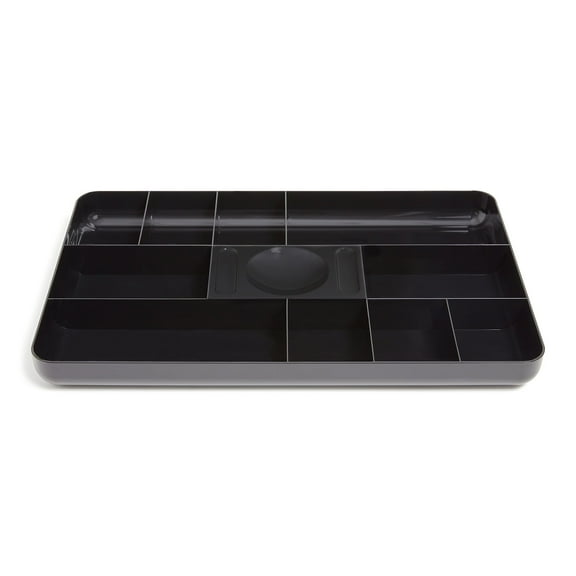 Staples TRU RED 13-Compartment Plastic Drawer Organizer Black 3/Pack TR55350VS