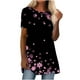thumbnail image 2 of Puntoco moda mujer casual cuello redondo blusa estampada manga corta camiseta verano tops Puntoco Puntoco-7336, 2 of 5