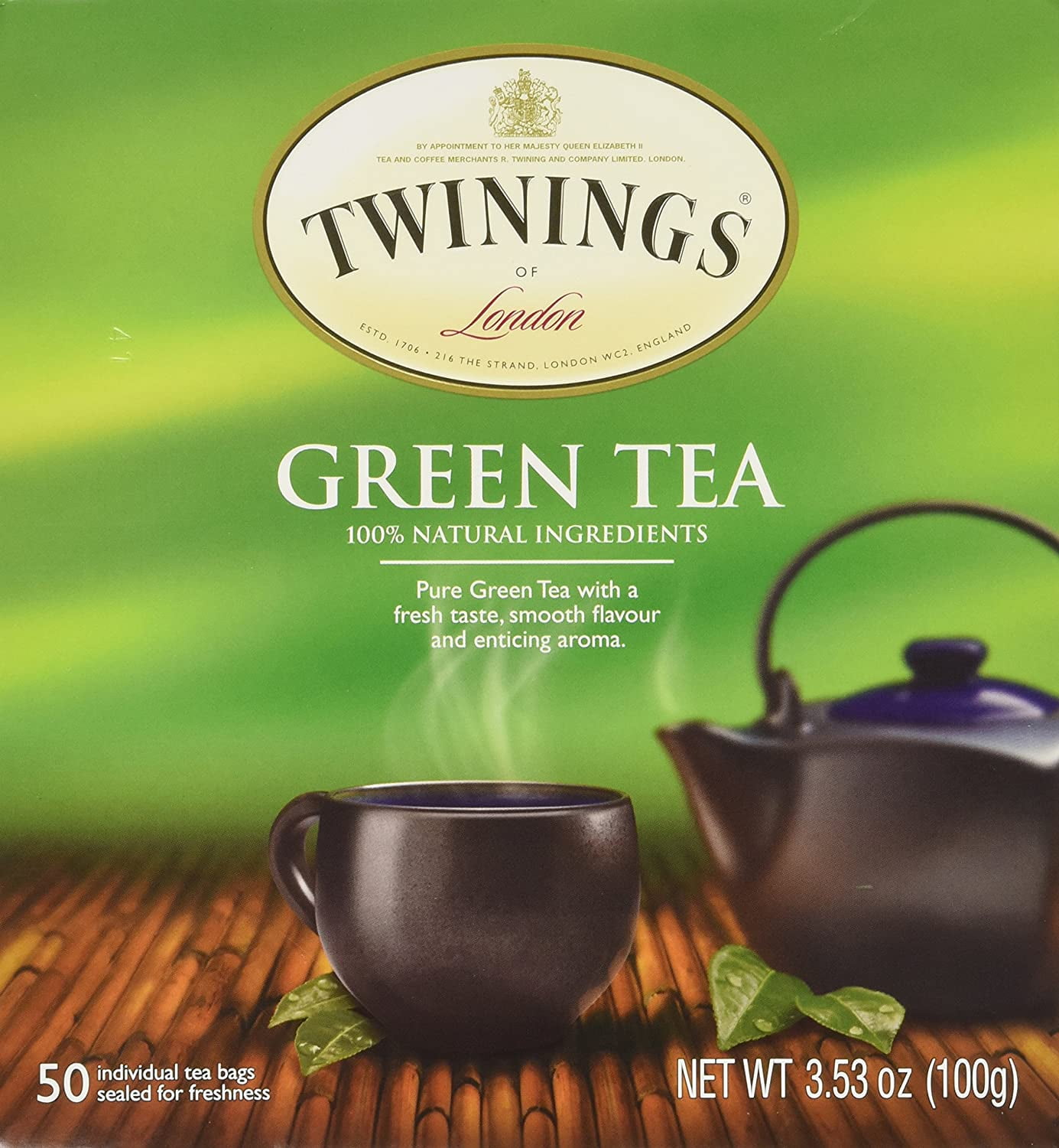 Twinings Tea â€“ All Natural, Certified Kosher Green Tea Bags â€“ 50