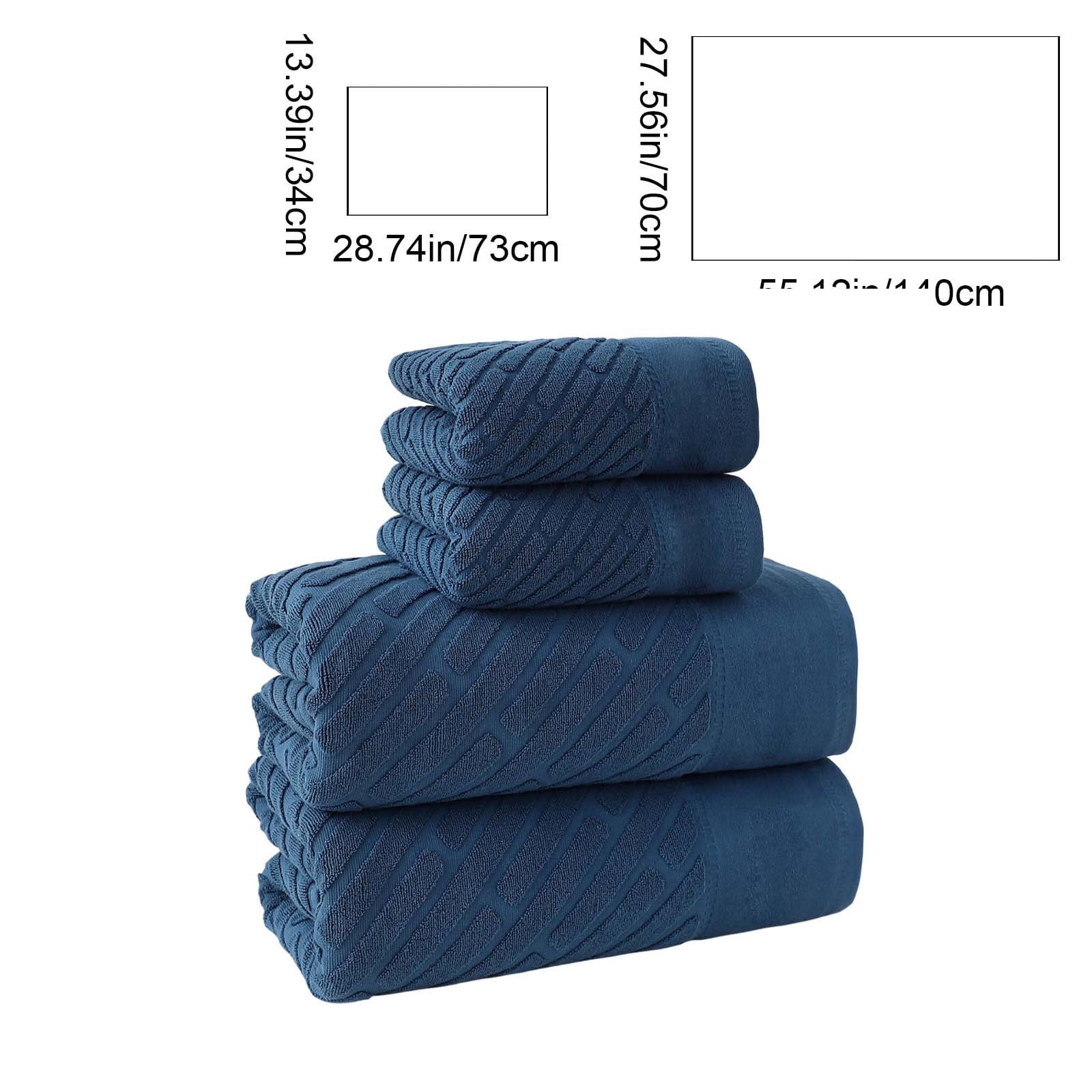 4PCS Bath Towel Sets Cottons 2 Towels 2 Bath Towels Comfortable Absorbent Thickened Soft Gentle for Baby Bath Towel