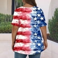 thumbnail image 5 of VerPetridure 4th of July Shirts for Women Funny Short Sleeve Crew Neck Blouse Patriotic American Flag T Shirt, 5 of 5