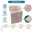thumbnail image 6 of Pink Stripes Table Runner - 72 Inch Long Geometric Vintage Country Modern Cotton and Linen Blended Dress Scarves Farmhouse Table Runner for Kitchen Dining, Coffee Table, 13" x 72", 6 of 8