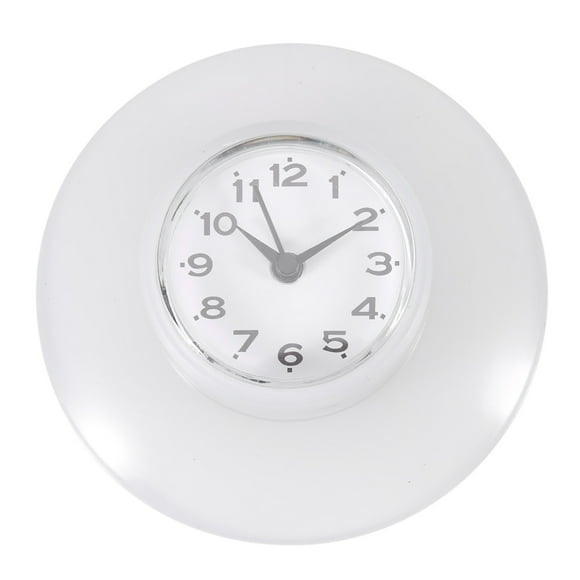 Eastbuy Horloge de Salle de Bains - Salle de Bains Cuisine Miroir Aspiration Horloge Murale Douche Horloge à Quartz étanche Décoration Blanc