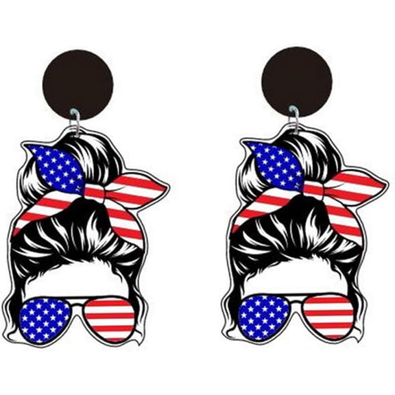 Fourth of July Earrings Patriotic Earrings Red White Blue Dangle Drop Earrings 4th of July Earrings Memorial Day Earrings American Independence Day Jewelry