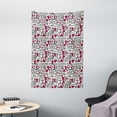 thumbnail image 1 of Love Tapestry, Graffiti Style Love Word with Hearts Couple Date Romantic Feelings Theme, Wall Hanging for Bedroom Living Room Dorm Decor, 40W X 60L Inches, Magenta Ivory Pale Green, by Ambesonne, 1 of 2