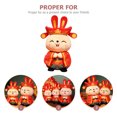 thumbnail image 4 of KAKOWELY Muñeco de mascota de conejo de peluche adorable muñeco de conejito del zodiaco adorno de muñeca de Año Nuevo, 4 of 4