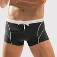 thumbnail image 3 of Quick-Drying Swim Trunks for Men Drawstring Low Waist Swimming Boxers Shorts Mens Stretchy Slim Comfort Swimwear Board Swimsuits Bottoms, 3 of 7