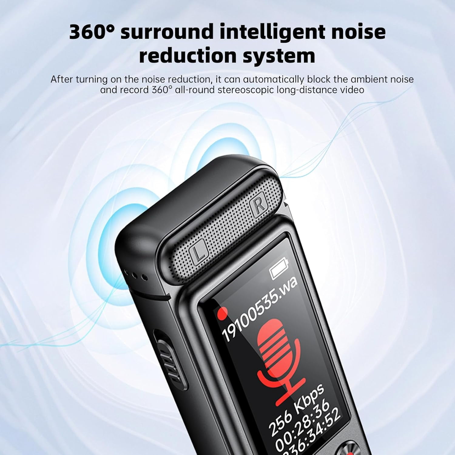 32GB Digital Voice Recorder, Voice Activated Recording Device with MP3 Player, Noise Reduction, Password, Scheduled recording,Auto Save Function for Meeting Concert Lecture Interview