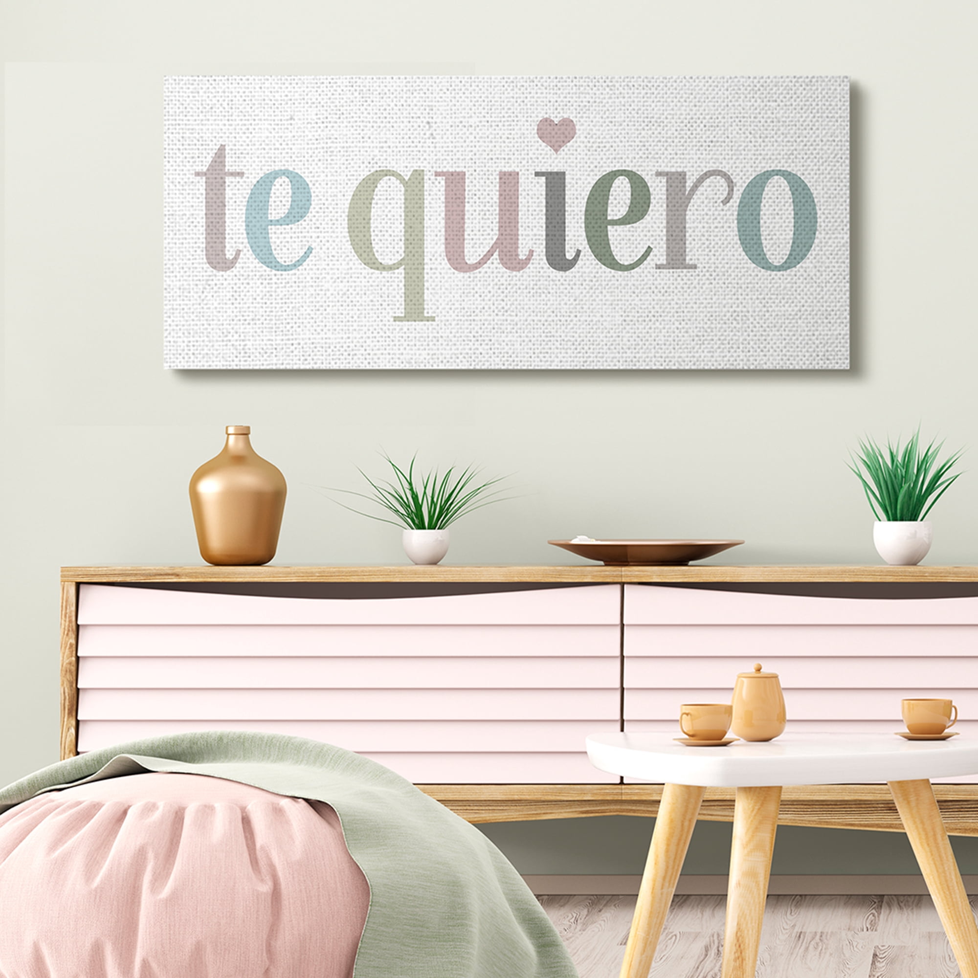 Stupell Industries Te Quiero Phrase Romantic Spanish Text Canvas Wall Art by SD Graphics Studio