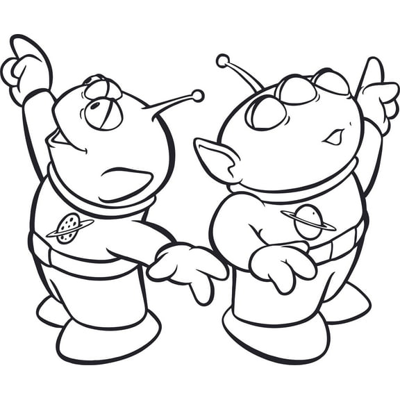 Martian Silhouette Cartoon Characters Decor Wall Art Vinyl Sticker Design Decal Girls Boys Kids Room Bedroom Nursery Kindergarten Fun Home Children Room Decor Wall Art Sticker Vinyl Size (30x27 inch)