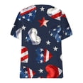 thumbnail image 5 of Cotton Plus Size T Shirt for Women Graphic Loose V Neck Top July 4th Print Short Sleeve L-5X Casual Large Tee (4X-Large, July 4th #7), 5 of 5