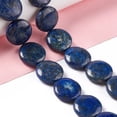 thumbnail image 2 of 2strands Natural Lazuli Beads Strands Dyed Flat Round 19.5~20.5x7~8mm Hole: 1mm 20pcs/strand 15.55''~15.98''(39.5~40.6cm), 2 of 4