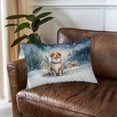 thumbnail image 3 of Hello Winter Miniature American Shepherd Welcome Snowy Night Watercolor Vintage Quilt Pillowcase MAS Dog Lover Gifts Throw Pillow Cover Bed Home Decor - 01011, 3 of 5