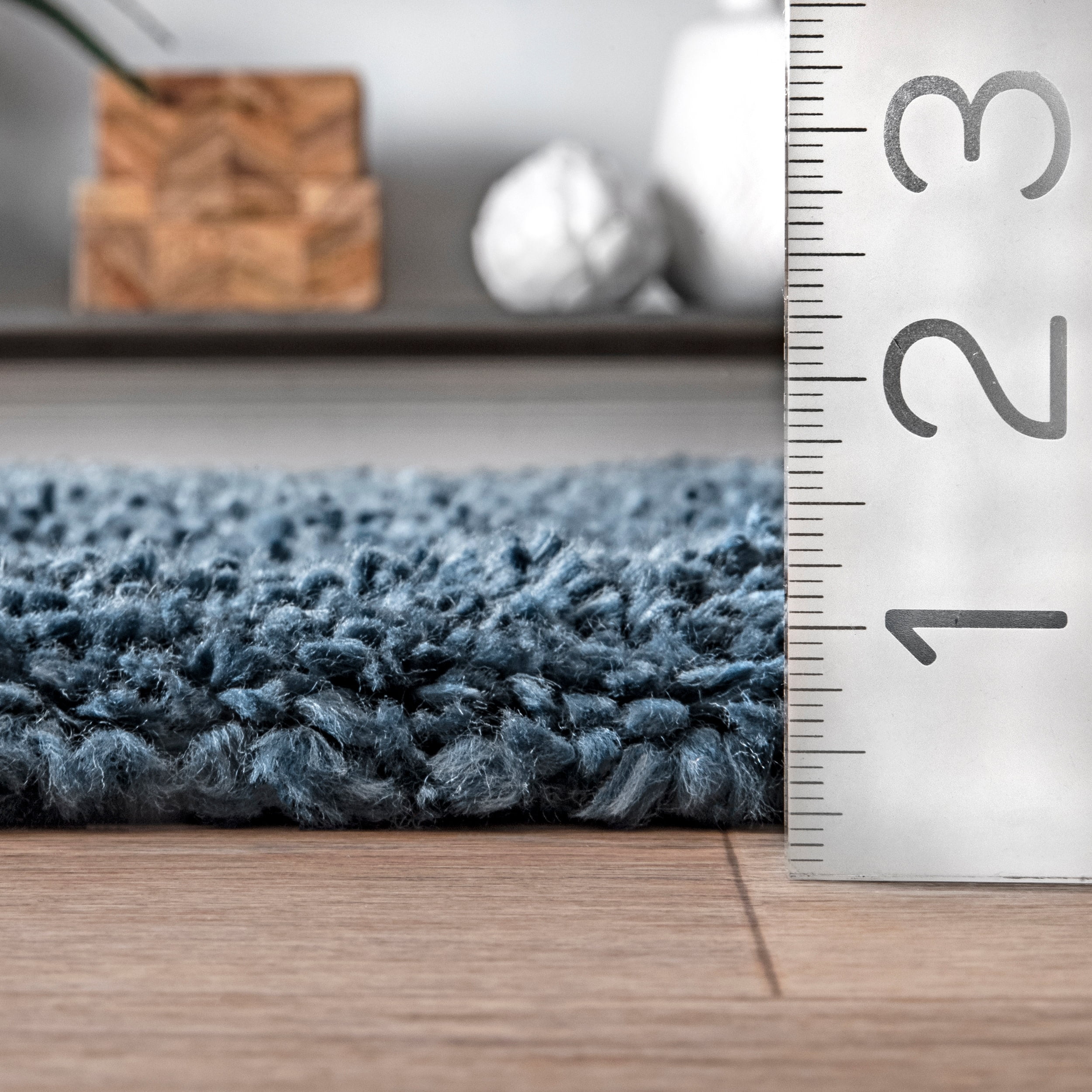 nuLOOM Neva Modern Tasseled Shag Navy 2' x 3' Modern Area Rug