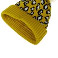 thumbnail image 3 of Coofit Tuque Léopard pour Femmes, Bonnet Doux Épaissi à Pompon, Bonnet Tricoté, Bonnet d'Hiver, 3 of 10