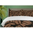 thumbnail image 4 of Ambesonne Coffee Duvet Cover Sets, Graphic Image of Beans, 2-King, Charcoal Grey Chocolate, 4 of 7