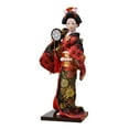 thumbnail image 3 of Ethnic Japanese Geisha Dolls Oriental Doll Decorative Traditional Statues Asian Folk for Home Store Office Desktop style F, 3 of 9