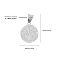 thumbnail image 4 of Medalla San Benito plata .925, 4 of 4