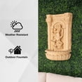 thumbnail image 4 of XBrand 30.3" Solar Pot Fountain, Tall Brown Maiden Holding Pot Wall Fountain, Outdoor Water Fountain, Polyresin, 4 of 14