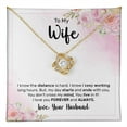 thumbnail image 6 of To My Wife, My Day Starts Love Knot Necklace | To Wife, 6 of 6