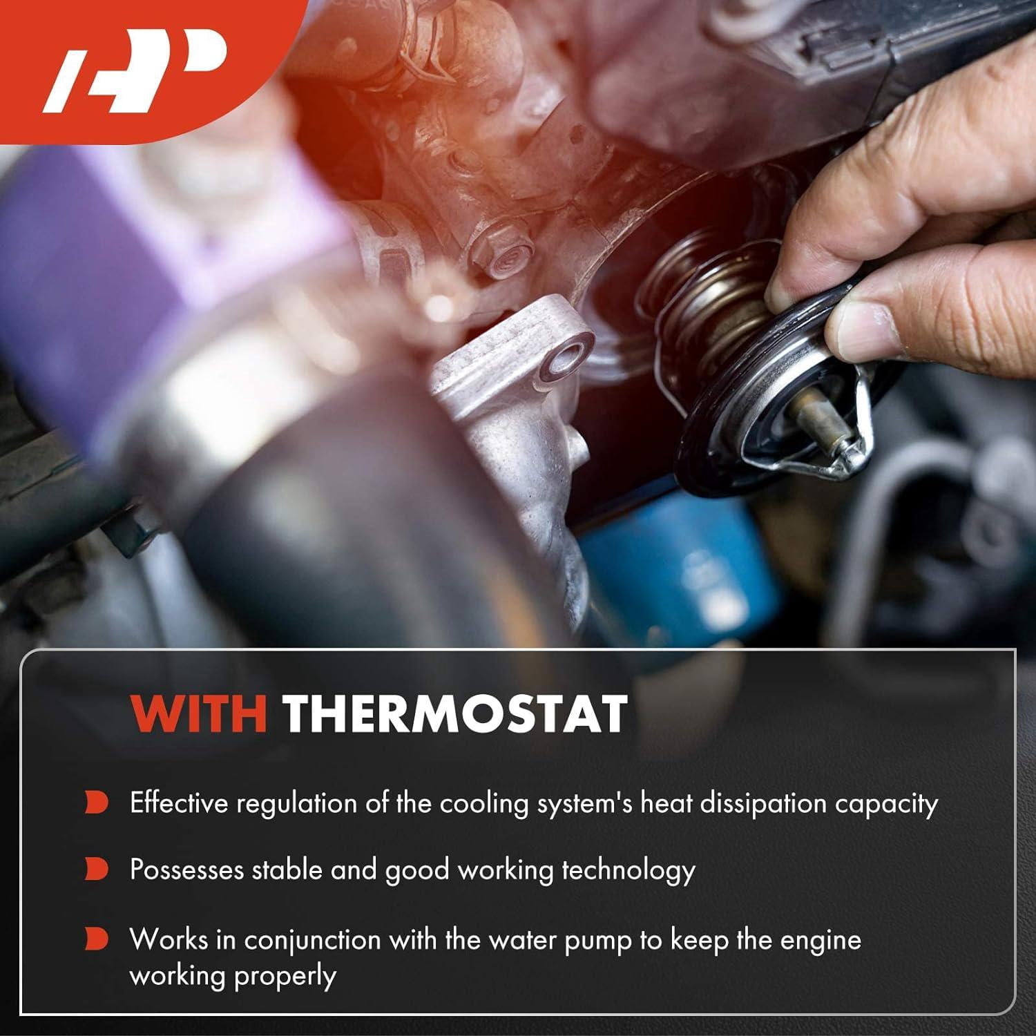 A-Premium Engine Water Pump Compatible with Chevrolet Silverado Suburban Tahoe Colorado Express GMC Sierra Yukon Cadillac Escalade Buick Saab Isuzu