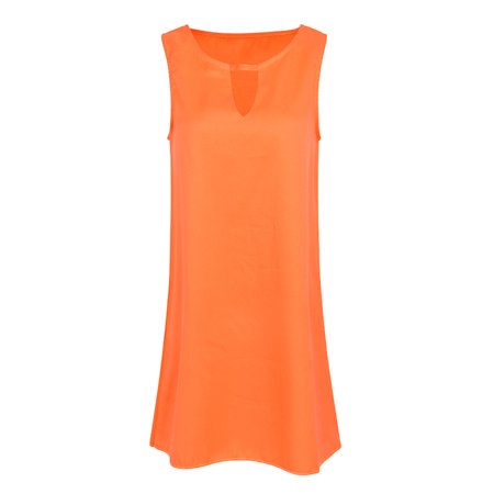 Women Dresses Coctel Plus Size Plus Size Women Casual Dress Boho Summer Beach Party Cocktail Sleeveless Tops Loose Sundress Shirt Blouse S-5XL ()