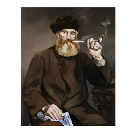 Man Smoking a Pipe Print Wall Art By Edouard