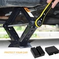 thumbnail image 3 of 2 Pcs Jack Pad Universal Rubber Slotted Rail Frame Jack Protector for Cars and SUVs for Jacks and Lifts, 3 of 5