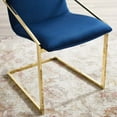 thumbnail image 7 of Modway Pitch 20.5" Velvet and Stainless Steel Dining Armchair in Gold/Navy, 7 of 7