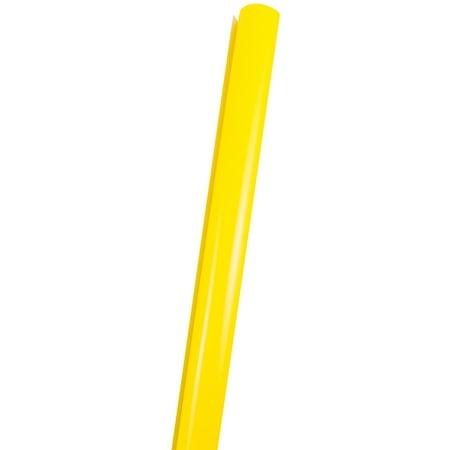 Spring Gift Wrap JAM Paper Solid Color Wrapping Paper, 12.5 Sq Ft, Yellow, Glossy Wrapping Paper Roll, Sold Individually ()
