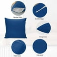 thumbnail image 5 of Decorative Throw Pillow Covers 18x18 Inch Set of 2 Solid Color Home Decor Pillow Cases for Couch, Navy Blue Cushion Case for Living Room Bedroom Bed Car Chair, 5 of 9